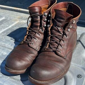 Red wing iron ranger 6-inch boot size 10.5 in Amber Harness